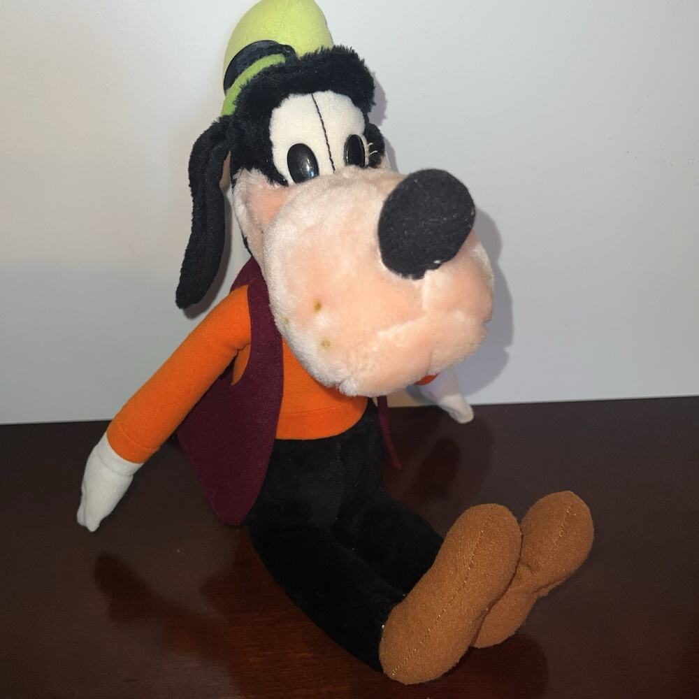 RARE Vintage Applause Goofy Plush 16" Plush Disney Vest 1980s 1990s Black Pants